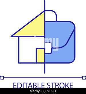 RGB-Farbsymbol für Hybrid-Arbeitszeitplan Stock Vektor