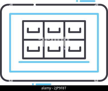 Sternliniensymbol, Umrisssymbol, Vektordarstellung, Konzeptzeichen Stock Vektor