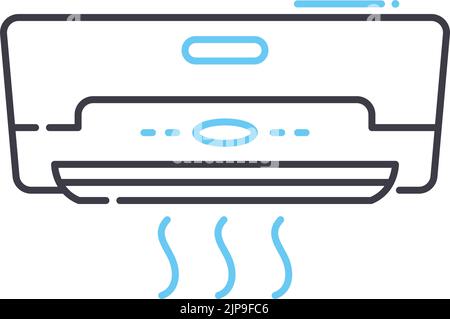 Klimaanlage, Liniensymbol, Umrisssymbol, Vektorgrafik, Konzeptschild Stock Vektor