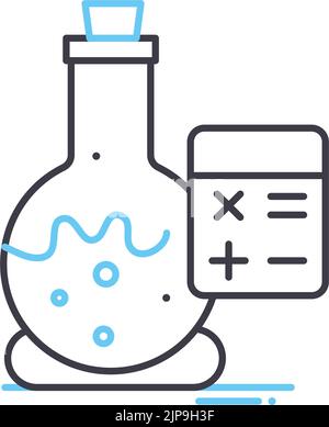 Laborforschung Liniensymbol, Umrisssymbol, Vektordarstellung, Konzeptzeichen Stock Vektor