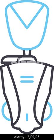 Symbol für umklappbare POP-Linie, Umrisssymbol, Vektordarstellung, Konzeptzeichen Stock Vektor