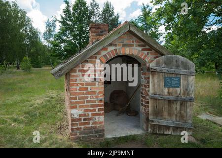 Ethnographischer Park Łowicz in Maurzyce, Gmina Zduny, im Kreis Łowicz, Woiwodschaft Łódź, in Mittelpolen Stockfoto