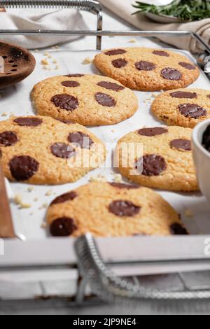 Kekse, Kekse, Schokoladenkekse, Schokoladenkekse Stockfoto