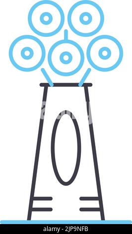 Vasenliniensymbol, Umrisssymbol, Vektordarstellung, Konzeptzeichen Stock Vektor