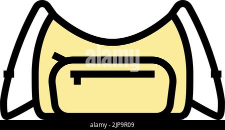 Geldbörse Tasche Frau Farbe Symbol Vektor Illustration Stock Vektor