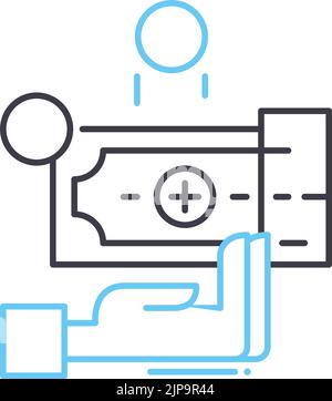 ROI-Liniensymbol, Umrisssymbol, Vektordarstellung, Konzeptzeichen Stock Vektor