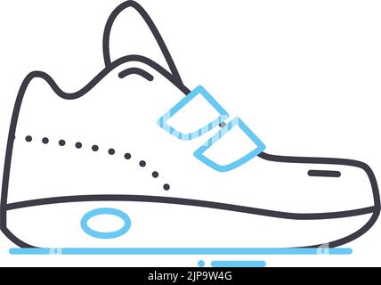 Sneakers Linie Symbol, Umriss Symbol, Vektor-Illustration, Konzept Zeichen Stock Vektor