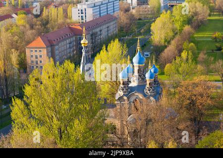 Russische orthodoxe Kirche in Dresden, Deutschland Stockfoto