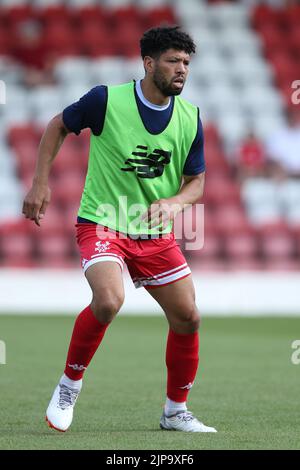 Nathaniel Knight-Percival von Kidderminster Harriers während des Spiels der Vanarama National League im Aggborough Stadium, Kidderminster. Bilddatum: Samstag, 13. August 2022. Stockfoto