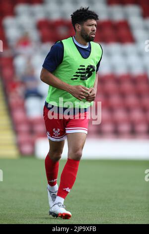 Nathaniel Knight-Percival von Kidderminster Harriers während des Spiels der Vanarama National League im Aggborough Stadium, Kidderminster. Bilddatum: Samstag, 13. August 2022. Stockfoto