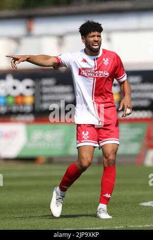 Nathaniel Knight-Percival von Kidderminster Harriers während des Spiels der Vanarama National League im Aggborough Stadium, Kidderminster. Bilddatum: Samstag, 13. August 2022. Stockfoto