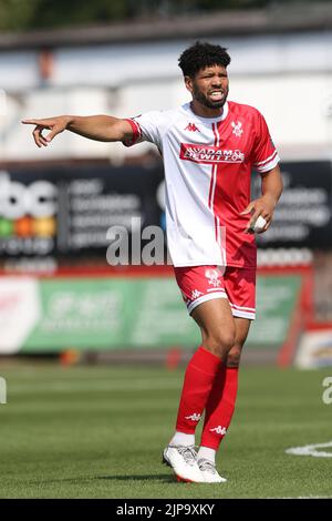 Nathaniel Knight-Percival von Kidderminster Harriers während des Spiels der Vanarama National League im Aggborough Stadium, Kidderminster. Bilddatum: Samstag, 13. August 2022. Stockfoto