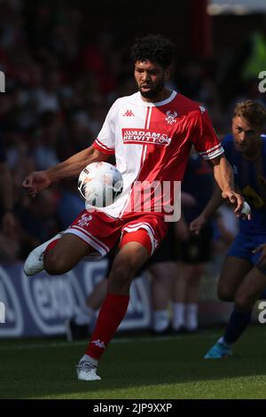 Nathaniel Knight-Percival von Kidderminster Harriers während des Spiels der Vanarama National League im Aggborough Stadium, Kidderminster. Bilddatum: Samstag, 13. August 2022. Stockfoto