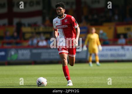 Nathaniel Knight-Percival von Kidderminster Harriers während des Spiels der Vanarama National League im Aggborough Stadium, Kidderminster. Bilddatum: Samstag, 13. August 2022. Stockfoto