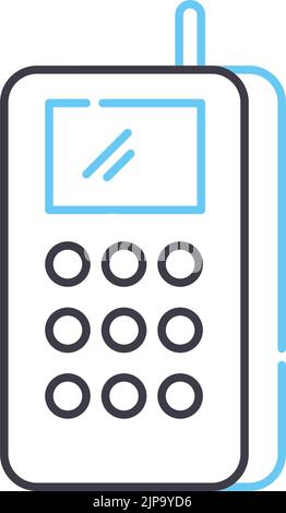 Walkie Talkie-Symbol, Umrisssymbol, Vektordarstellung, Konzeptschild Stock Vektor