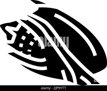 Spirale Meeresmuschel Strand Glyphe Symbol Vektor Illustration Stock Vektor