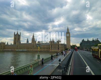 Die Houses of Parliament im Zentrum von London Stockfoto