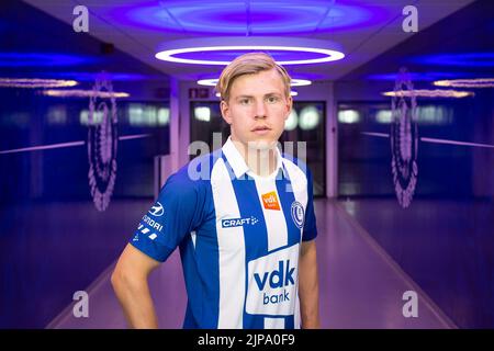 Gents Jens Pettr Hauge, abgebildet während einer Vertragsunterzeichnung des belgischen Fußballvereins KAA Gent, um einen neuen Spieler zu präsentieren, Dienstag, 16. August 2022 in Gent. BELGA FOTO JAMES ARTHUR GEKIERE Stockfoto