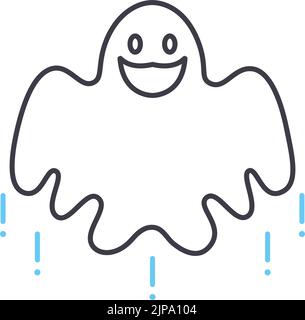 symbol der geisterlinie, Umrisssymbol, Vektordarstellung, Konzeptzeichen Stock Vektor