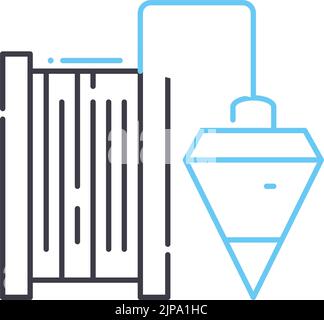 Lot Bobs Liniensymbol, Umrisssymbol, Vektordarstellung, Konzeptzeichen Stock Vektor