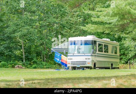 Freizeitfahrzeug im camden Hill State Park, camden, maine Stockfoto