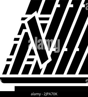 Abbildung des Glyphen-Symbols für Metalldachmontage Stock Vektor