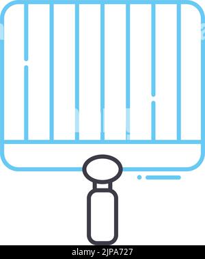 Symbol für Grillrost-Linie, Umrisssymbol, Vektordarstellung, Konzeptschild Stock Vektor