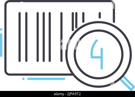 Strichcode-Liniensymbol, Umrisssymbol, Vektordarstellung, Konzeptschild Stock Vektor