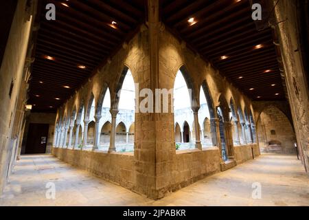 Kreuzgang der Kathedrale von Tortosa, Provinz Tarragona, Katalonien, Spanien Stockfoto