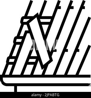 Abbildung des Symbols für die Metalldachmontage Stock Vektor