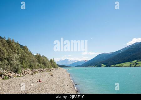 Italien, Trentino-Südtirol, Rèsia-See Stockfoto