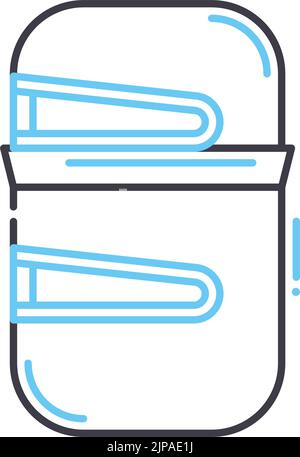 Flachblattsymbol, Umrisssymbol, Vektordarstellung, Konzeptzeichen Stock Vektor