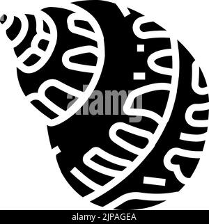 babylon Sea Shell Strand Glyphe Symbol Vektor Illustration Stock Vektor