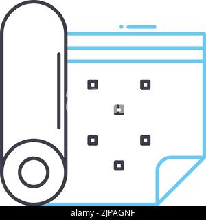 Symbol für Mattenlinie, Umrisssymbol, Vektordarstellung, Konzeptzeichen Stock Vektor