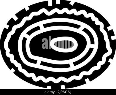 Limpet Sea Shell Beach Glyphe Symbol Vektor Illustration Stock Vektor