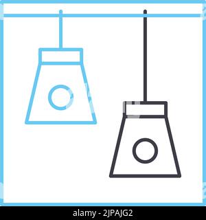 Lichter Liniensymbol, Umrisssymbol, Vektordarstellung, Konzeptzeichen Stock Vektor