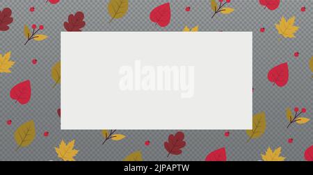 Herbst Web-Vorlage transparenter Hintergrund mit einem Platz für Ihren Text - Vektor-Illustration Stock Vektor