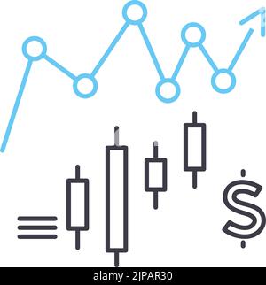 Symbol für Linie mit hohem Risiko, Umrisssymbol, Vektordarstellung, Konzeptzeichen Stock Vektor