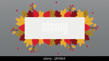 Herbst Web-Vorlage transparenter Hintergrund mit einem Platz für Ihren Text - Vektor-Illustration Stock Vektor