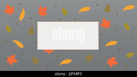 Herbst Web-Vorlage transparenter Hintergrund mit einem Platz für Ihren Text - Vektor-Illustration Stock Vektor