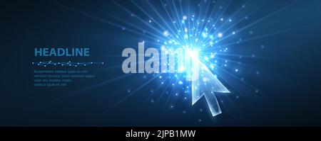 Klicken Sie Auf. Cursor-Zeiger des Computermaus-Pfeils. Klicken Sie hier, kaufen Sie jetzt, online oder, digitales Symbol, Web-Link, Auswahlkonzept. Stock Vektor