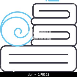 Tissue-Papier-Liniensymbol, Umrisssymbol, Vektordarstellung, Konzeptzeichen Stock Vektor