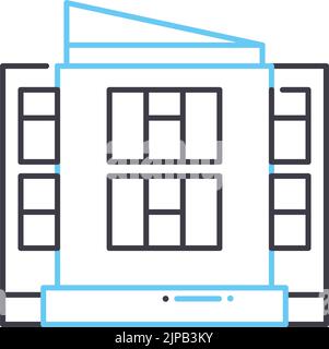 Haus Linie Symbol, Umriss Symbol, Vektor-Illustration, Konzept Zeichen Stock Vektor