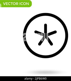 Sternlinien-Symbol. Minimales und kreatives Symbol isoliert auf weißem Hintergrund. vektorgrafik Symbol markieren. Stock Vektor