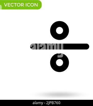 Math divide Symbol. Minimal und kreativ Symbol isoliert auf weißem Hintergrund. vektor-Illustration Symbol markieren. Stock Vektor