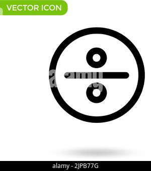 Math divide Symbol. Minimal und kreativ Symbol isoliert auf weißem Hintergrund. vektor-Illustration Symbol markieren. Stock Vektor