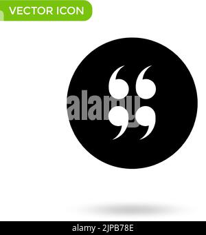Zitat Symbol Symbol. Minimal und kreativ Symbol isoliert auf weißem Hintergrund. vektor-Illustration Symbol markieren. Stock Vektor