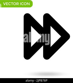 Pfeil-Seite-Symbol. Minimal und kreativ-Symbol isoliert auf weißem Hintergrund. vektor-Illustration Symbol markieren. Stock Vektor