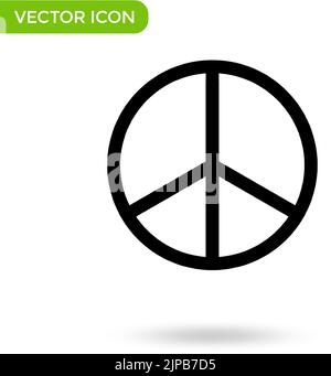 Peace-Symbol. Minimal und kreativ-Symbol isoliert auf weißem Hintergrund. vektor-Illustration Symbol markieren. Stock Vektor