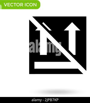 arrow side up logistic icon. minimal and creative icon isolated on white background. vector illustration symbol mark. Stock Vektor